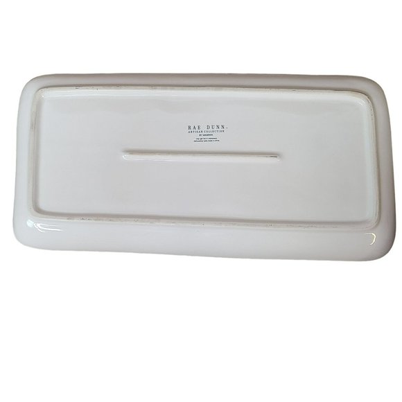 Rae Dunn Artisan Collection MADE WITH LOVE Ceramic Serving Platter 14" x 7" - Picture 2 of 6
